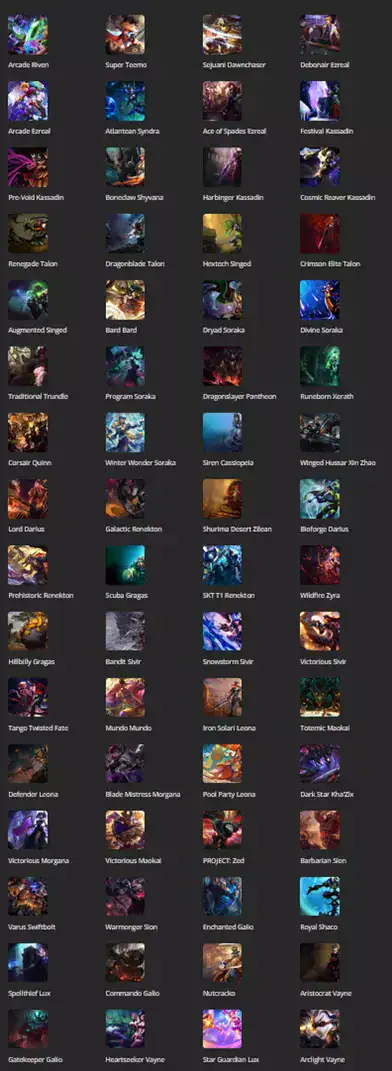 175 Skins Mail Access | SEA
