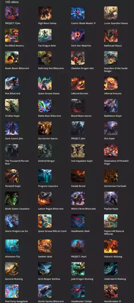 145 Skins Mail Access | LAN