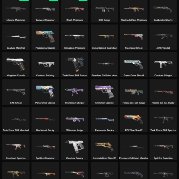 Fortnite skins collection with inactive skins for sale.