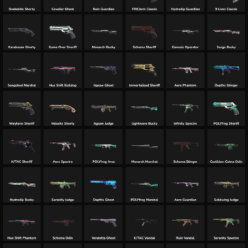 Image of various inactive Fortnite skins and weapons for LATAM region.