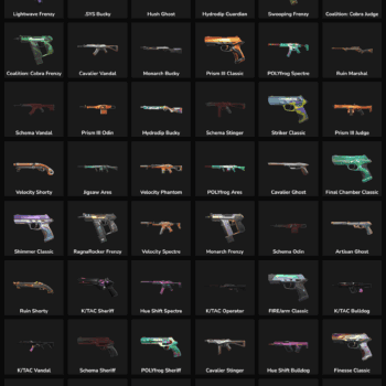 Fortnite inactive skins with weapons and accessories for sale.