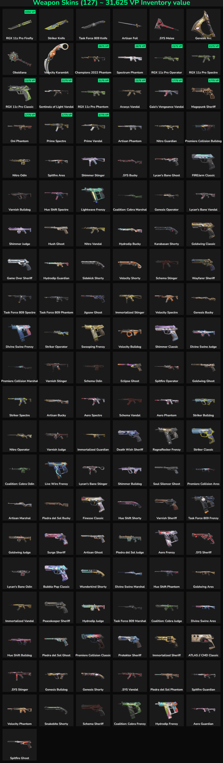 Collection of 127 inactive Fortnite skins for sale. Perfect for collectors and players seeking rare.