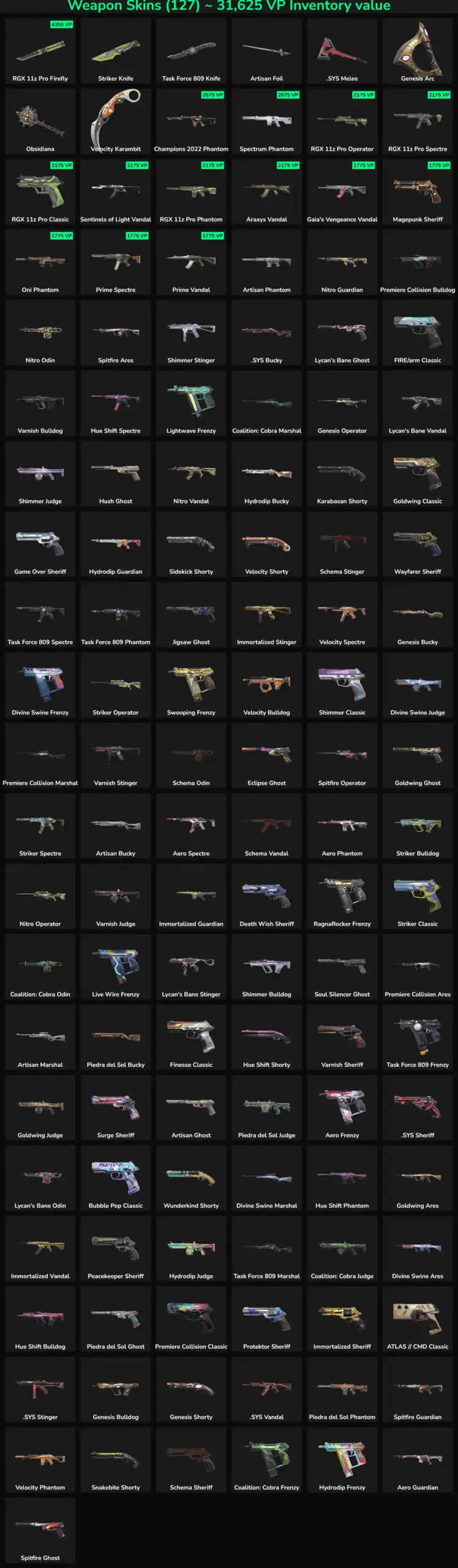 Collection of 127 inactive Fortnite skins for sale. Perfect for collectors and players seeking rare.