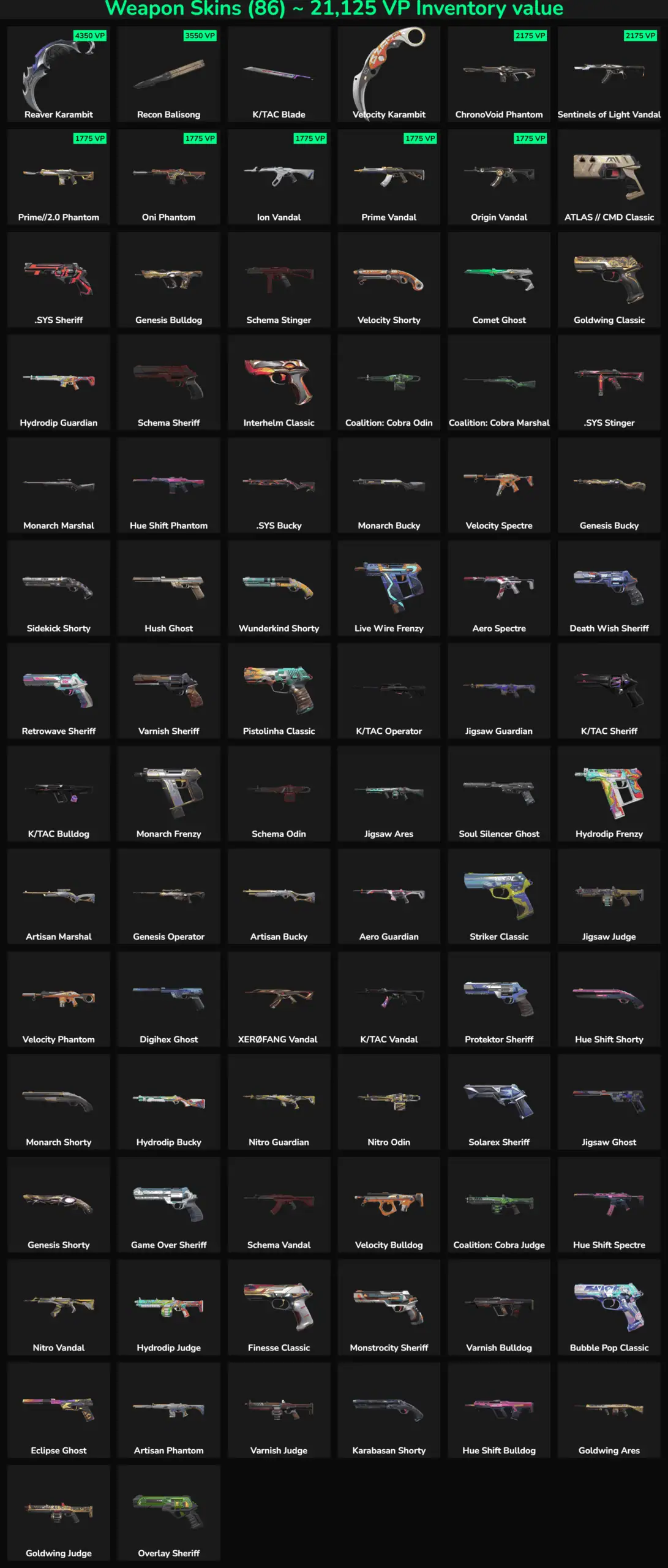 Inactive Fortnite skins from LATAM region with vibrant designs and unique styles.