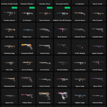 Fort. skins inactive in Fortnite with weapons and accessories.