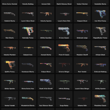 Collection of 107 inactive Fortnite skins for sale.