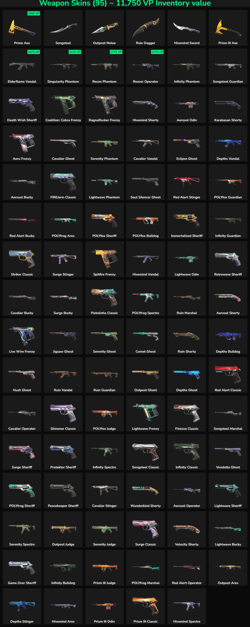 Fortnite inactive skins weapon collection for LATAM players.