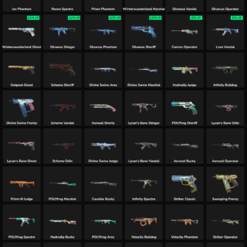 Collection of 67 inactive Fortnite skins for sale.