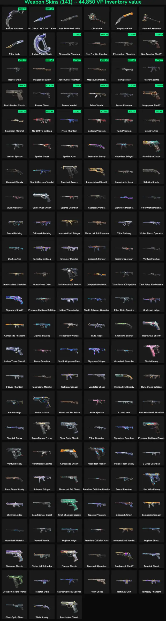 Fortnite Inactive Skins Collection.