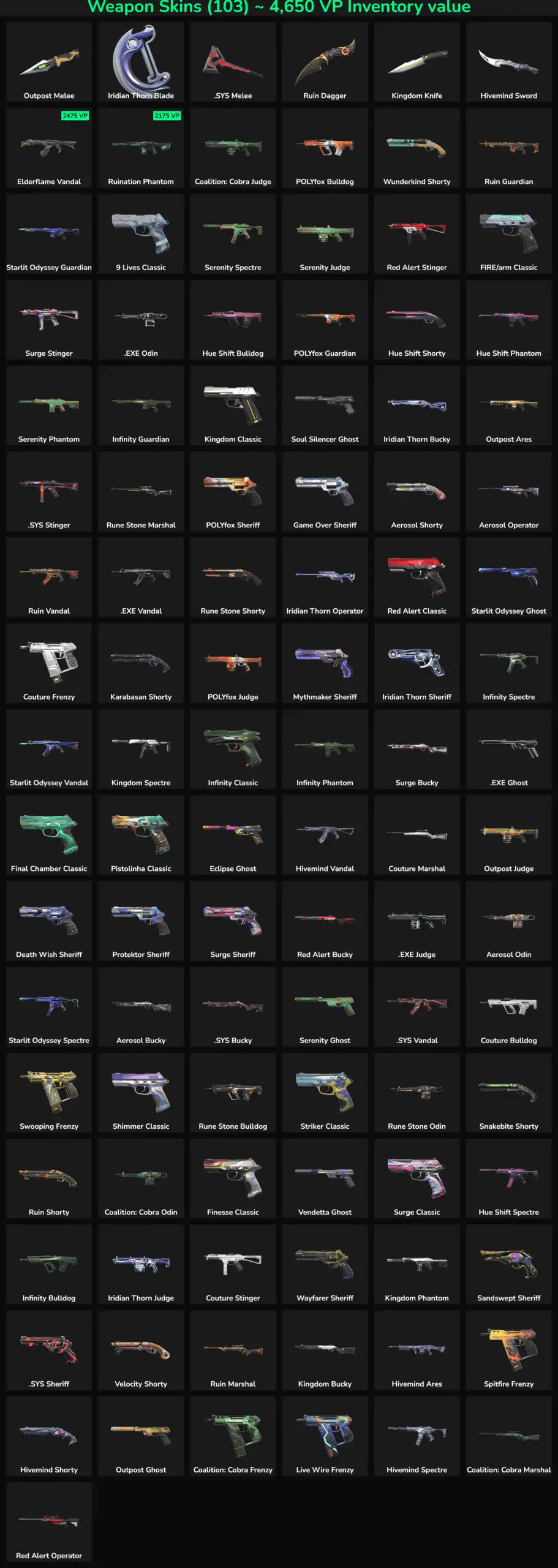 Collection of 103 inactive Fortnite skins for EU players.