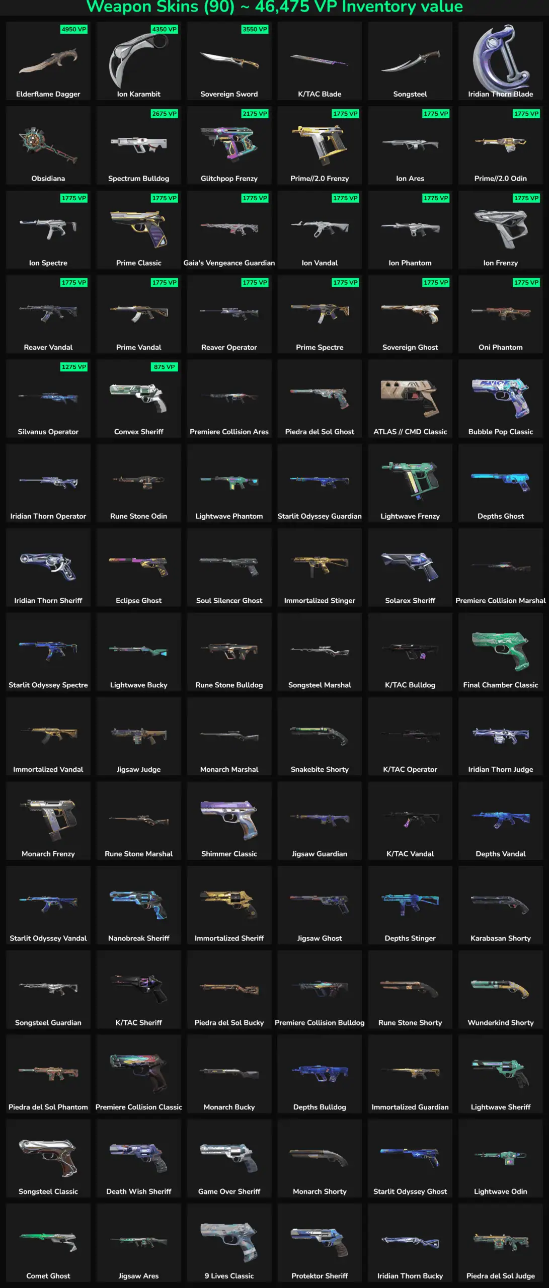 Fortnite account with inactive weapon skins for sale.