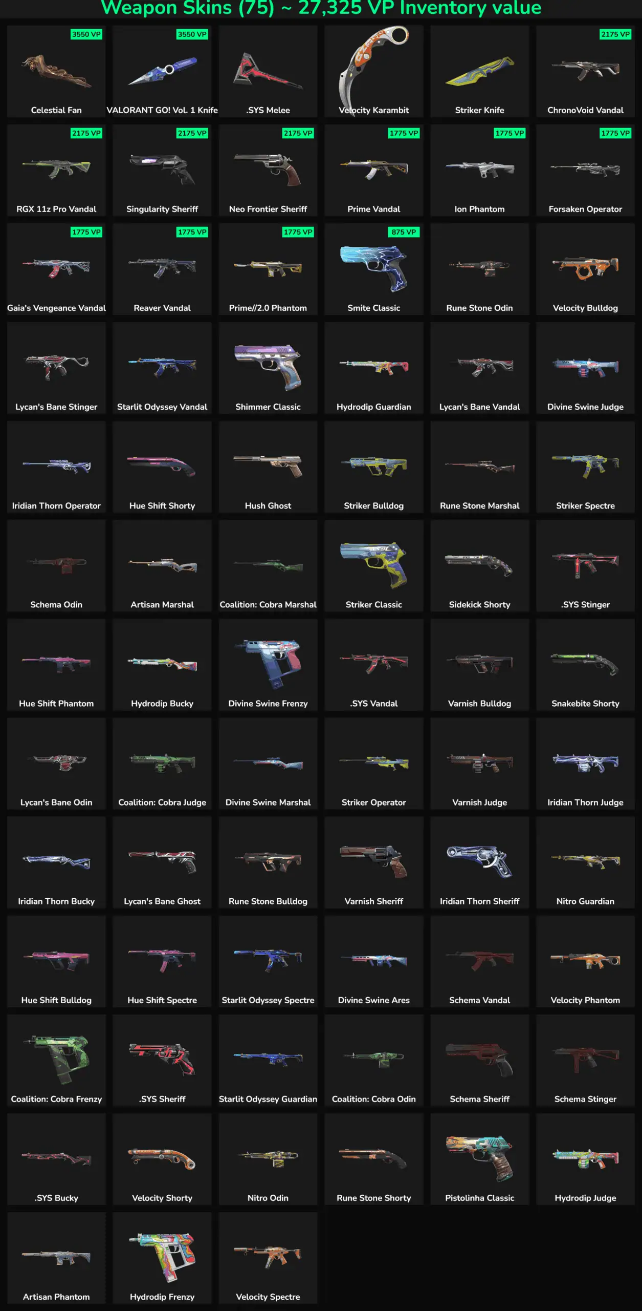 Fortnite inactive skins with high inventory value for sale.