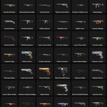 Image showing various inactive Fortnite skins and items.