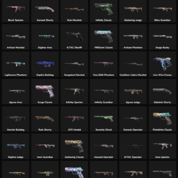 Inactive Fortnite skins in LATAM region with unique designs.
