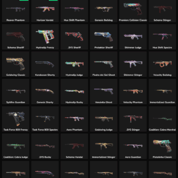 Image showing 87 Fortnite skins with inactive status.