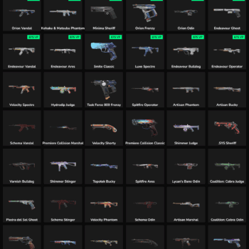Fortnite account weapon skins with inactive status in North America.