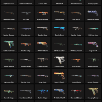 Fortnite inactive weapon skins for BR in Brazil.