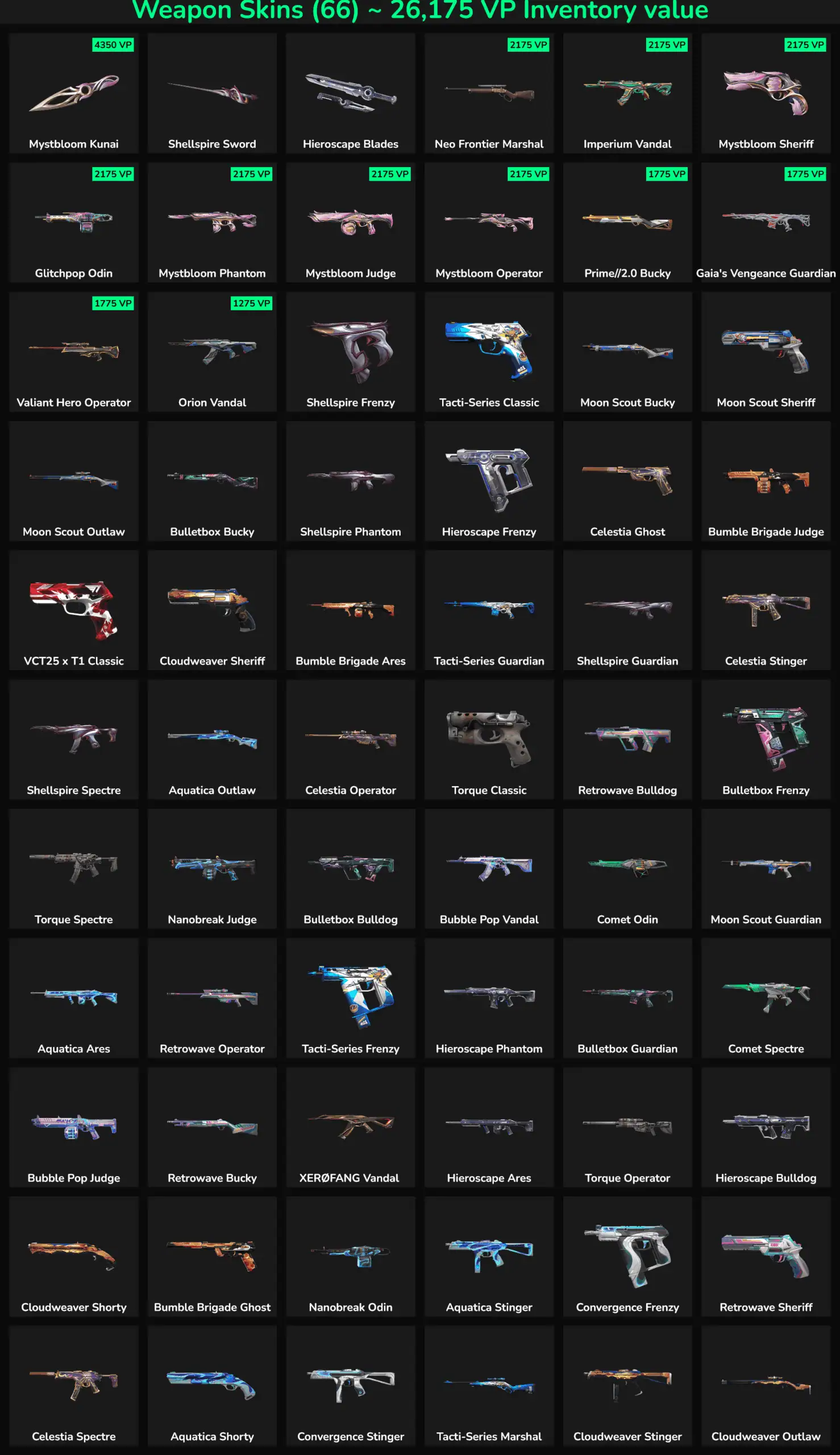 Fort. skins inventory with rare and popular weapons and skins for Fortnite accounts.