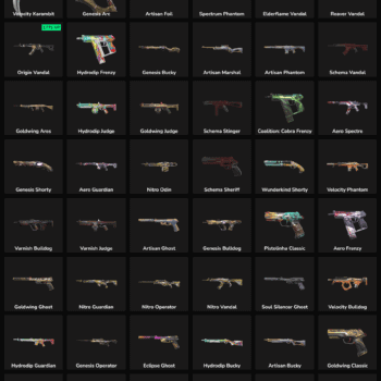 Fortnite skins inventory with 48 inactive skins, including popular characters and weapons.