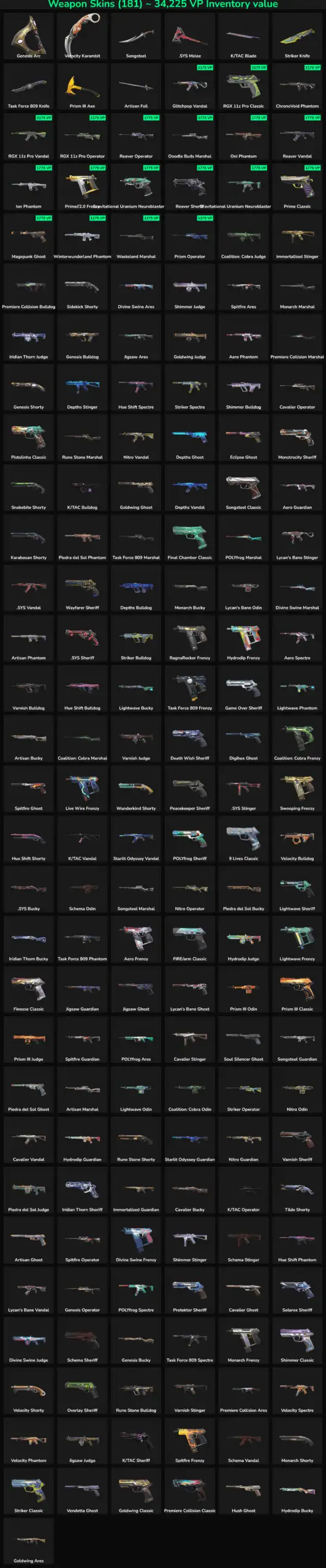 Image of various inactive Fortnite skins for North America servers.