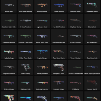 Fortnite skins with inactive status and high inventory value.