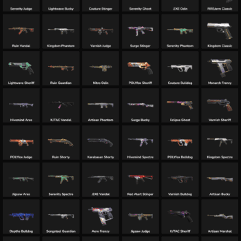 Fortnite inactive skins with weapons and accessories for sale.