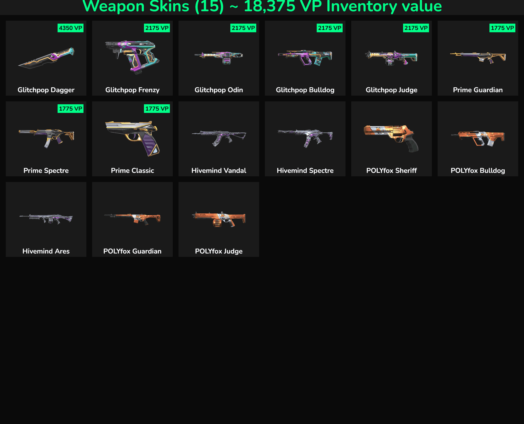 High-Quality Fortnite skins for sale, including Glitchpop, Prime, and Hivemind designs.