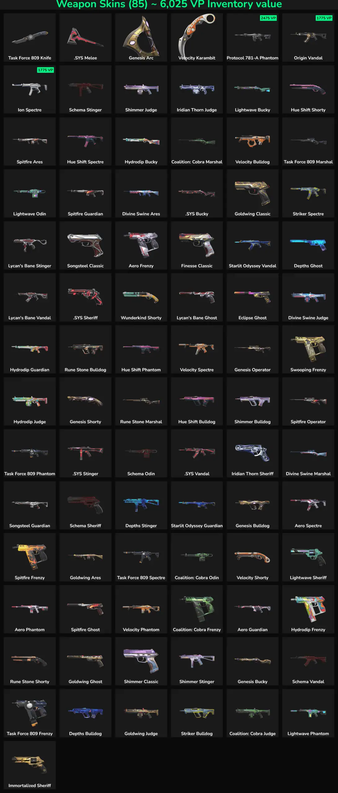 Fortnite weapon skins collection with rare and legendary designs for Fortnite accounts.