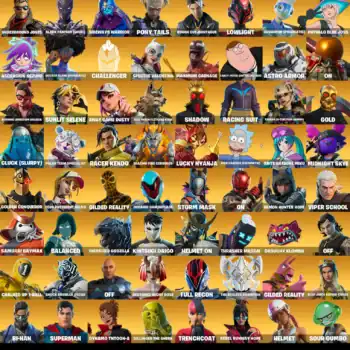Fortnite account with 64 max style skins, including rare and popular characters. Perfect for Fortnit.