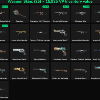 High-quality Fortnite weapon skins for sale, including Champions 2022, Obsidiana, and more.