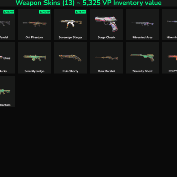 Fortnite weapon skins with high VP value for sale.