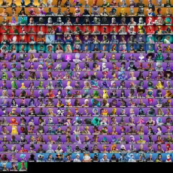 Fortnite skins collection with 346 skins including rare and exclusive characters.